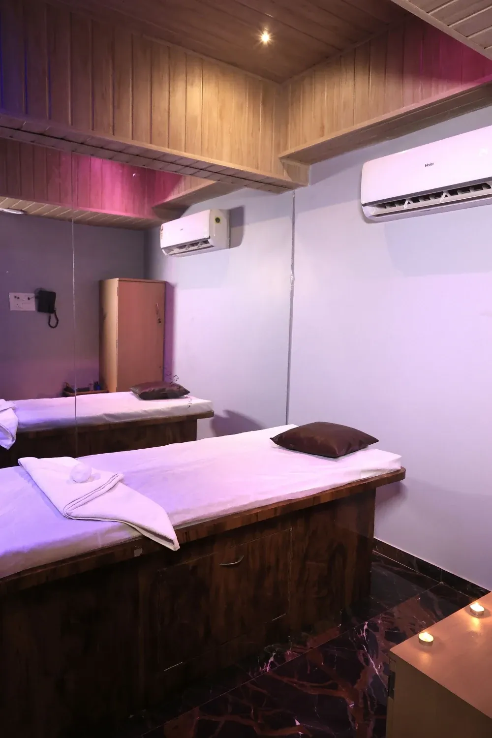 Massage therapy room