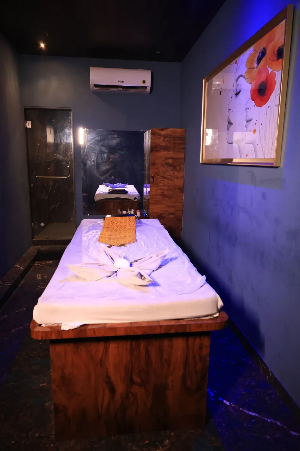 Relaxing treatment setup